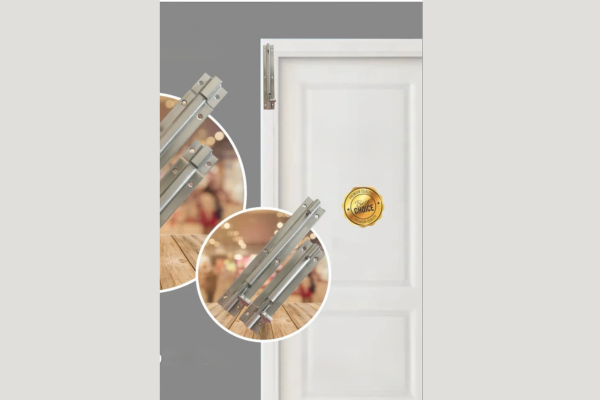 Marble Tower Bolt (steel rod) Brass Knob